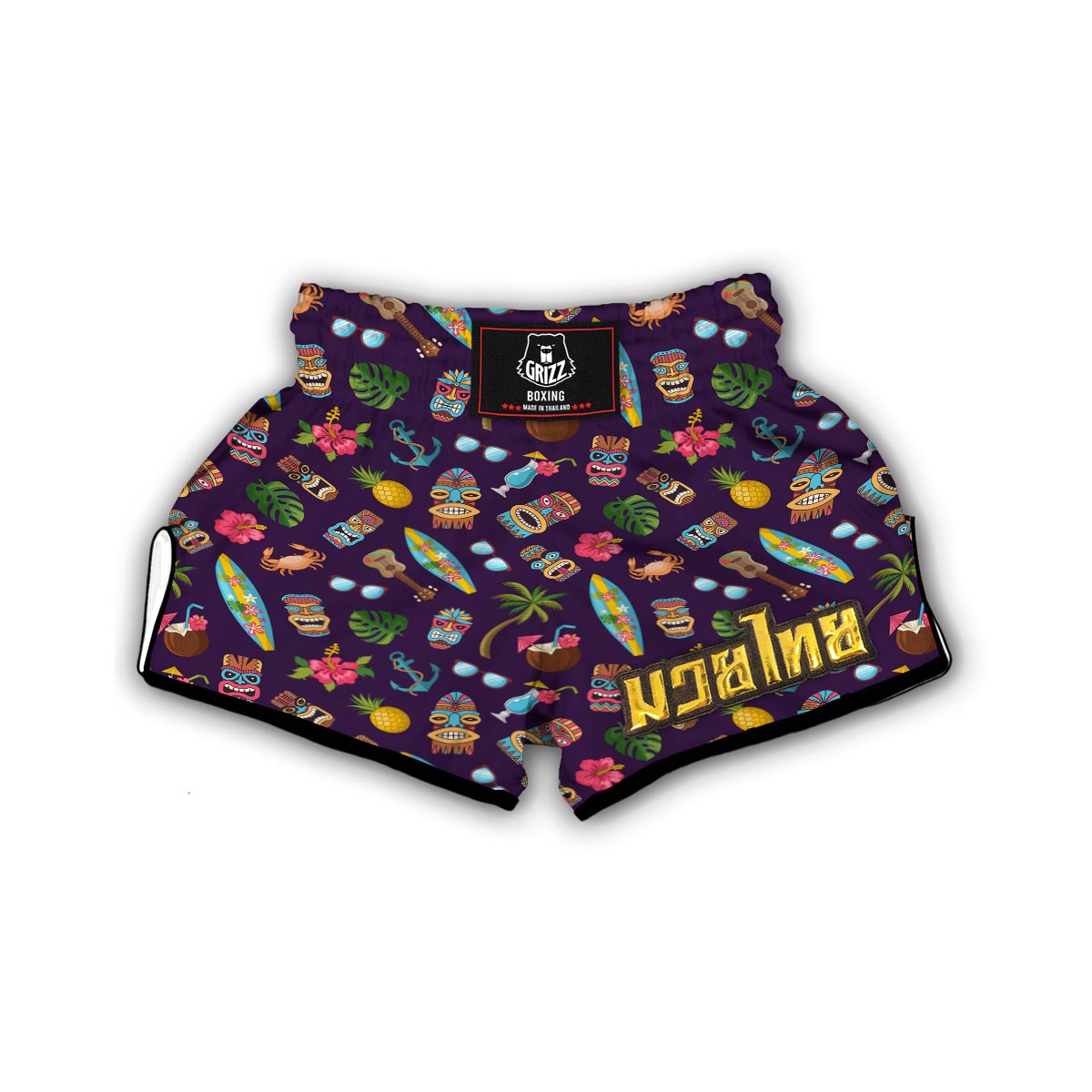 Totem Pattern Print Muay Thai Boxing Shorts-grizzshop