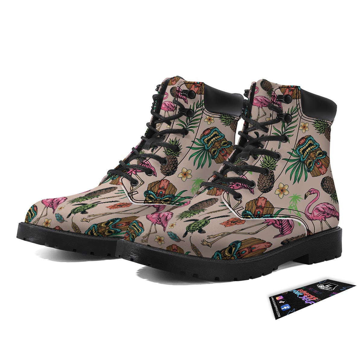 Totem Summer Print Pattern Boots-grizzshop