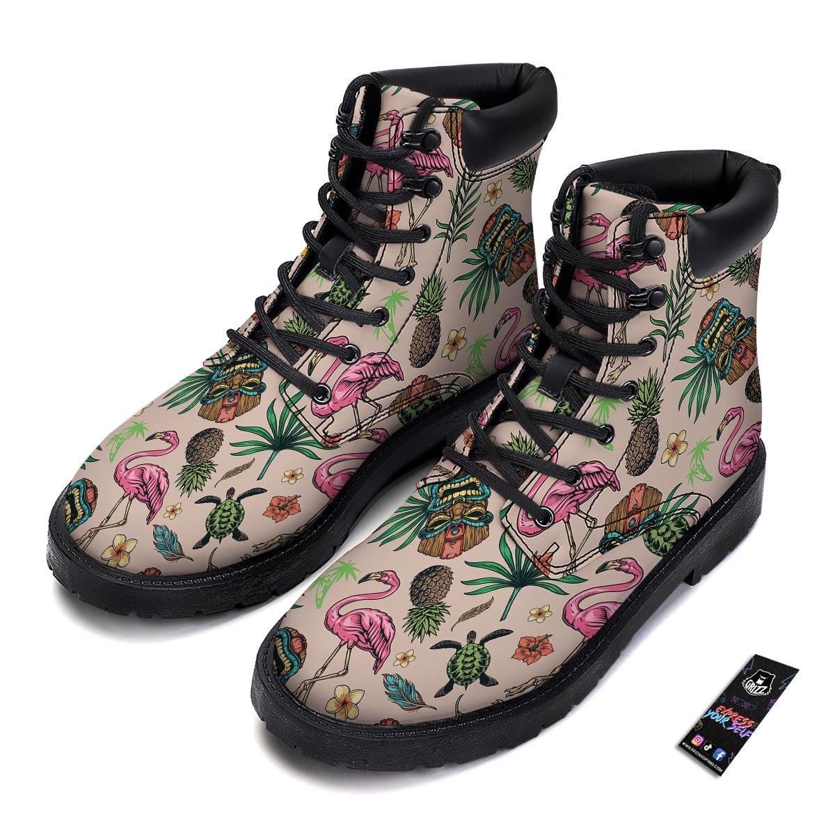 Totem Summer Print Pattern Boots-grizzshop
