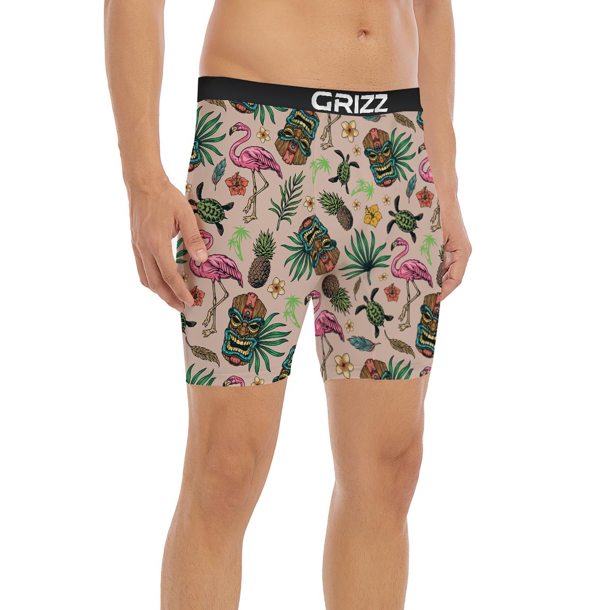 Totem Summer Print Pattern Boxer Briefs-grizzshop