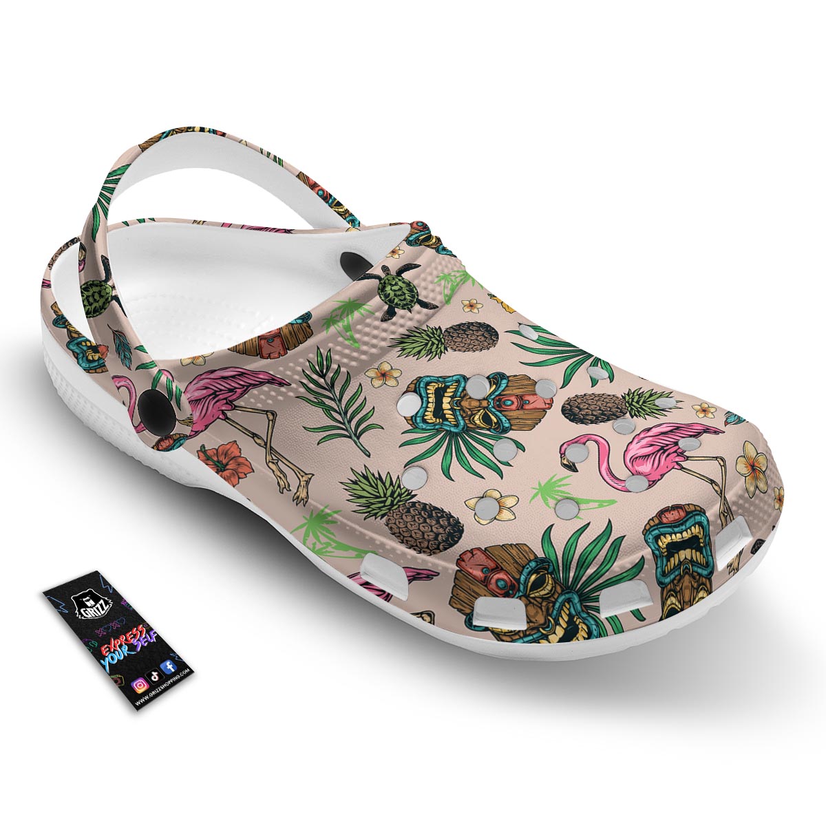 Totem Summer Print Pattern Clog-grizzshop