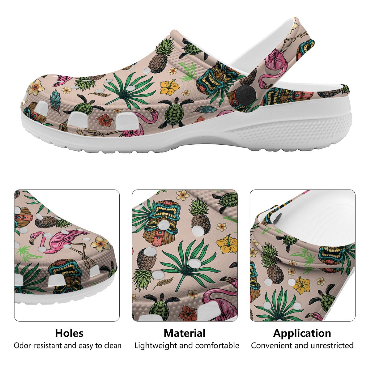 Totem Summer Print Pattern Clog-grizzshop