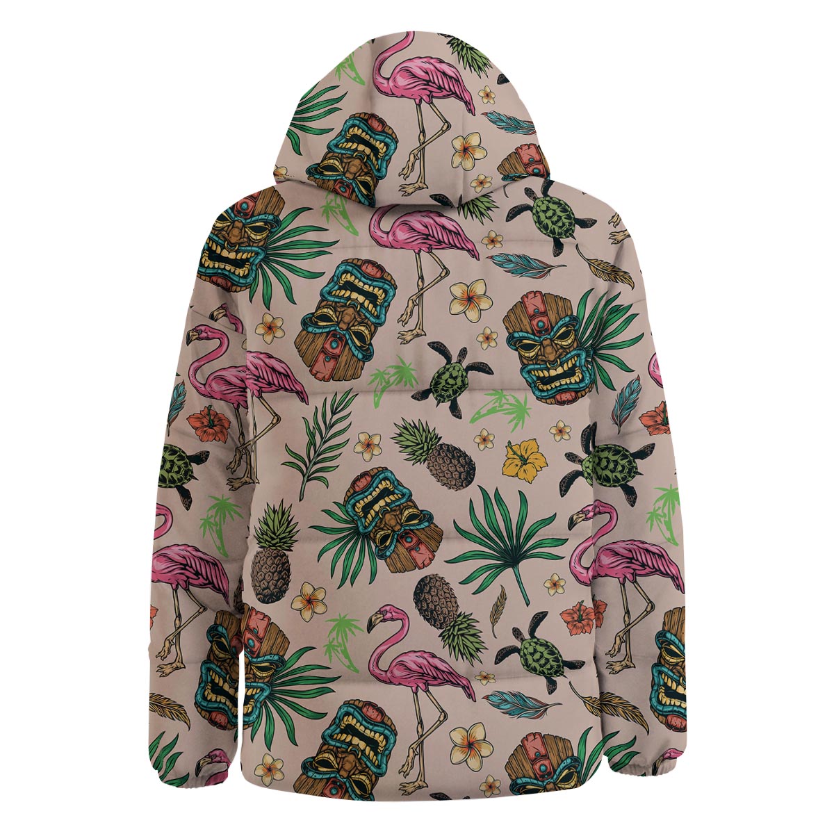 Totem Summer Print Pattern Down Jacket-grizzshop