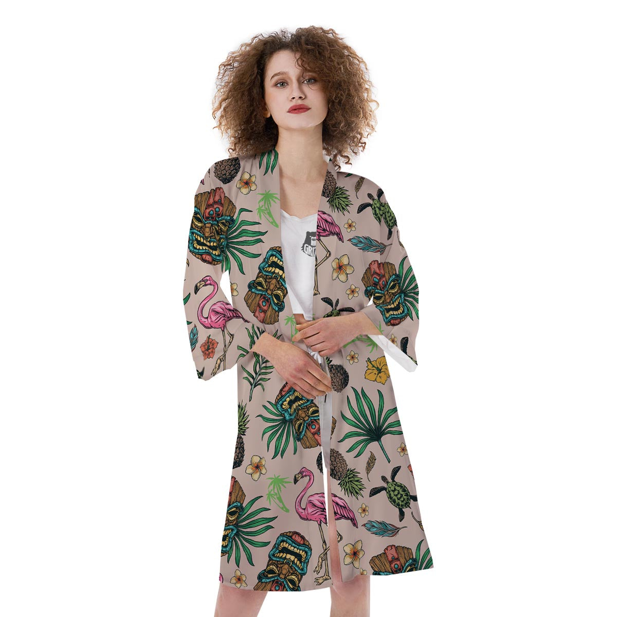 Totem Summer Print Pattern Kimono-grizzshop