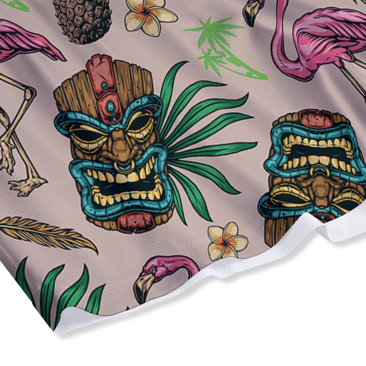 Totem Summer Print Pattern Mesh Shorts-grizzshop