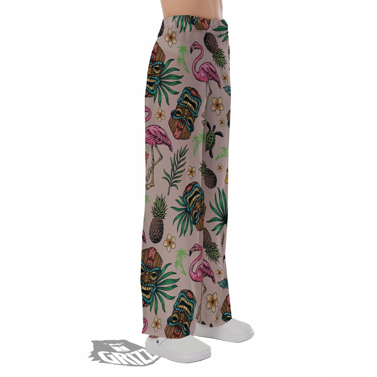Totem Summer Print Pattern Pajama Pants-grizzshop