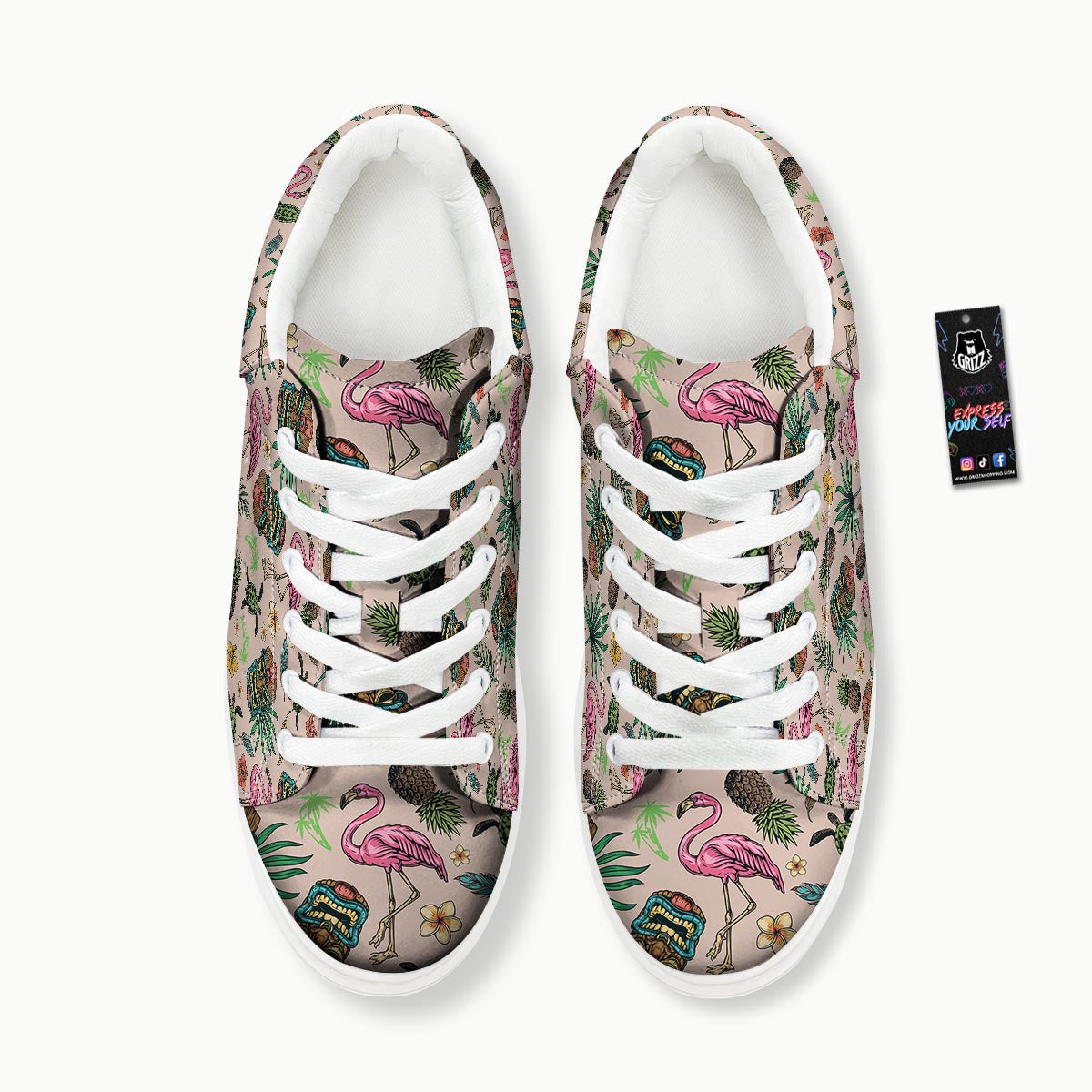 Totem Summer Print Pattern Platform Shoes-grizzshop