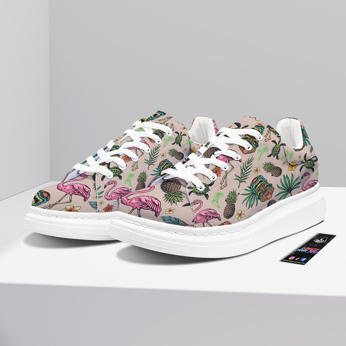 Totem Summer Print Pattern Platform Shoes-grizzshop
