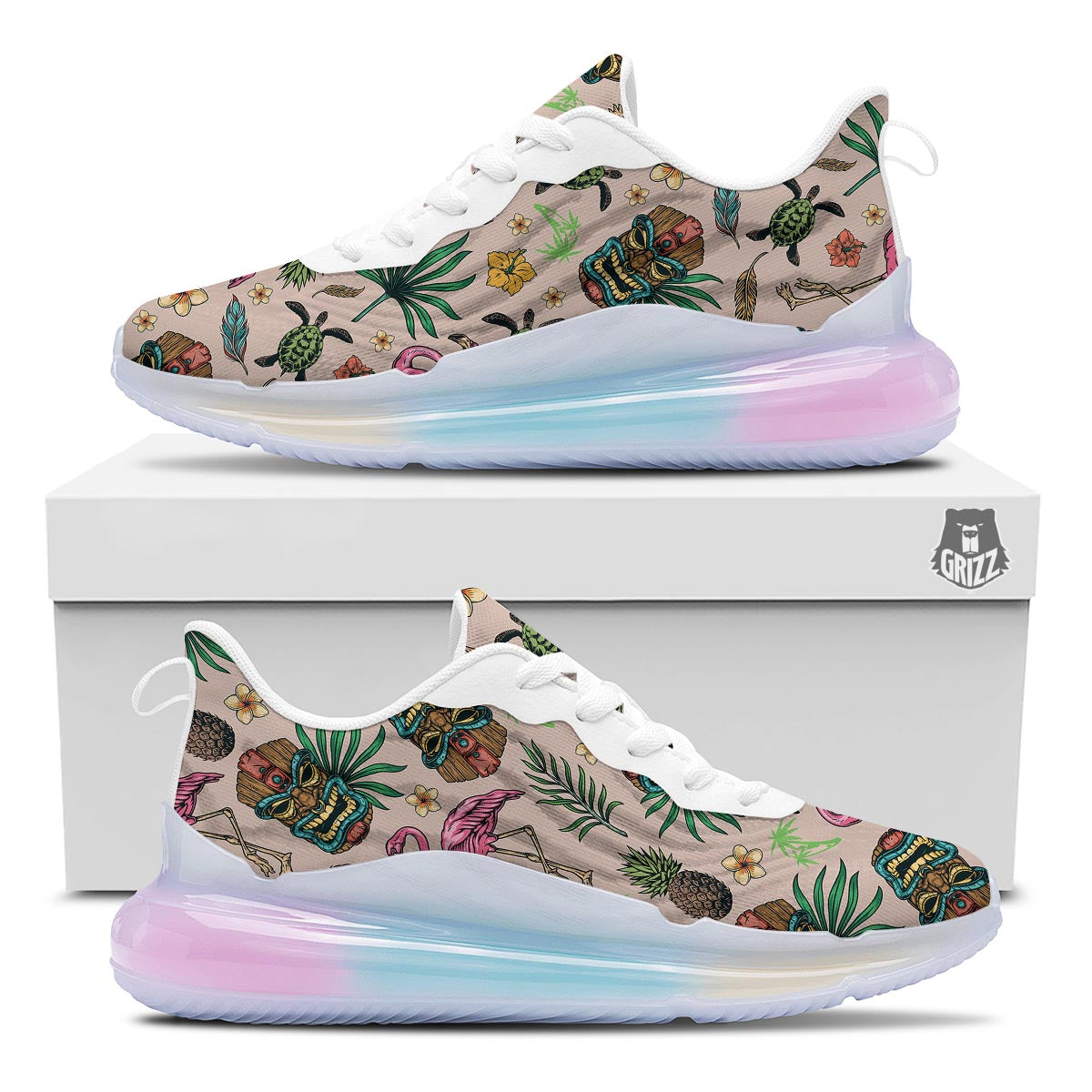 Totem Summer Print Pattern Running Sneakers-grizzshop