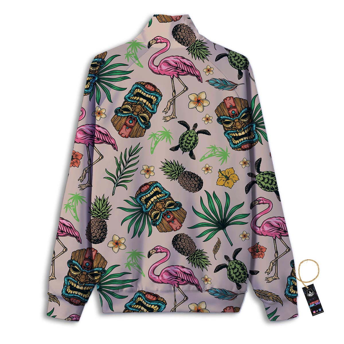 Totem Summer Print Pattern Track Jacket-grizzshop