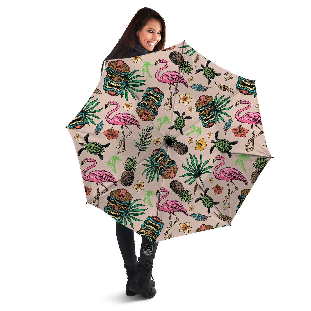 Totem Summer Print Pattern Umbrella-grizzshop