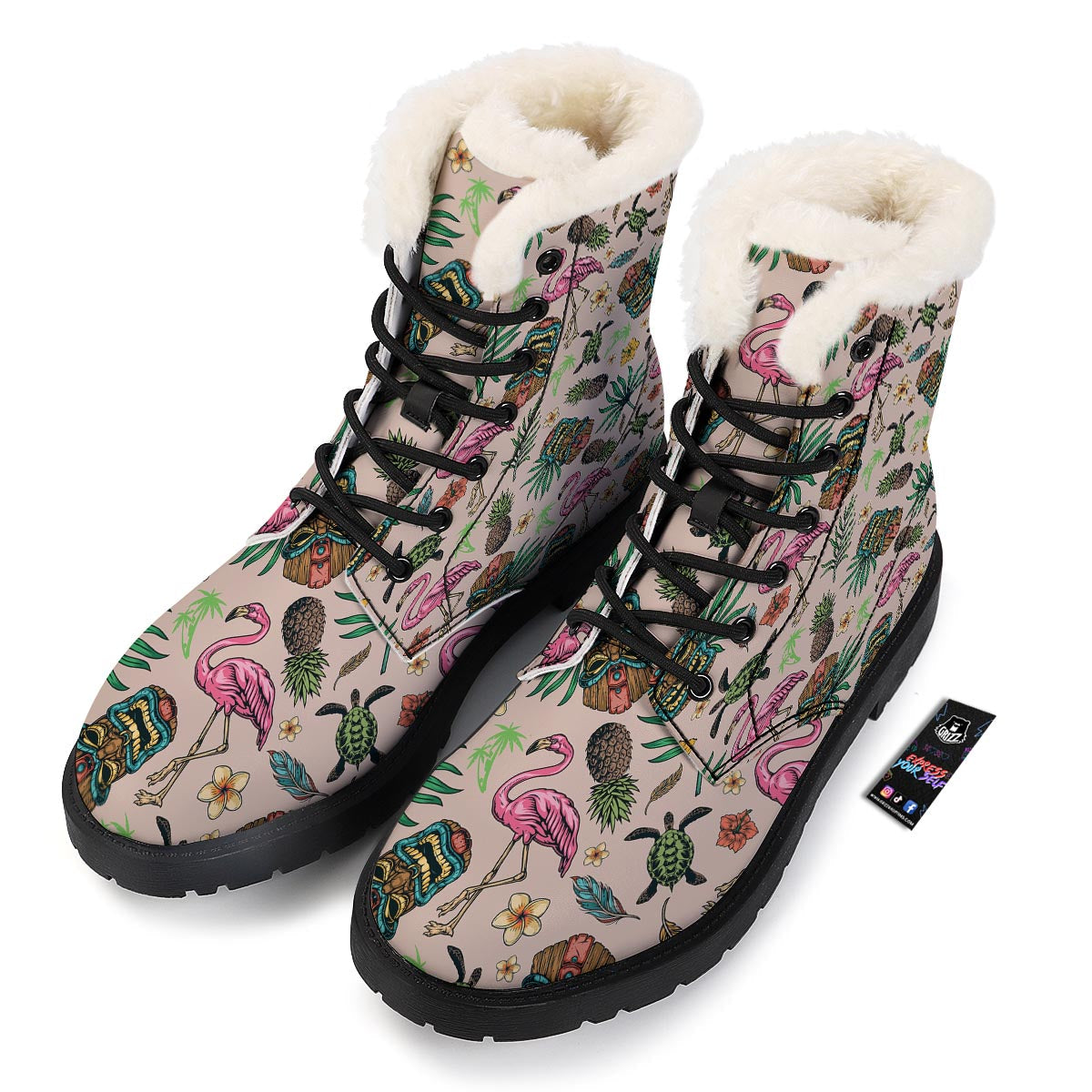 Totem Summer Print Pattern Winter Boots-grizzshop