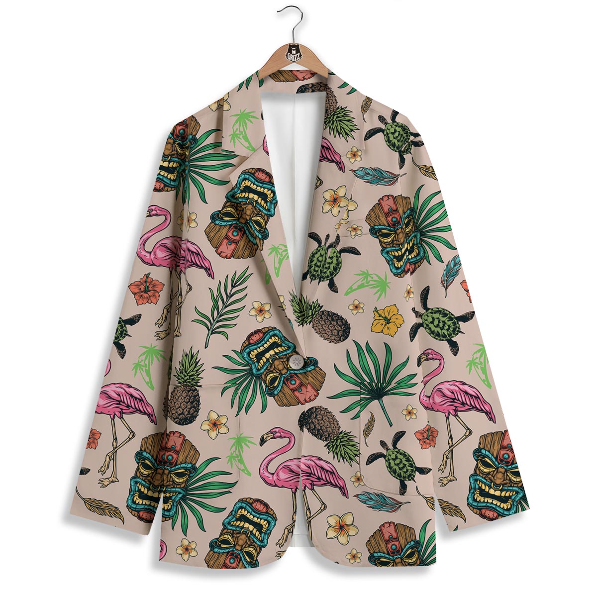 Totem Summer Print Pattern Women's Blazer-grizzshop