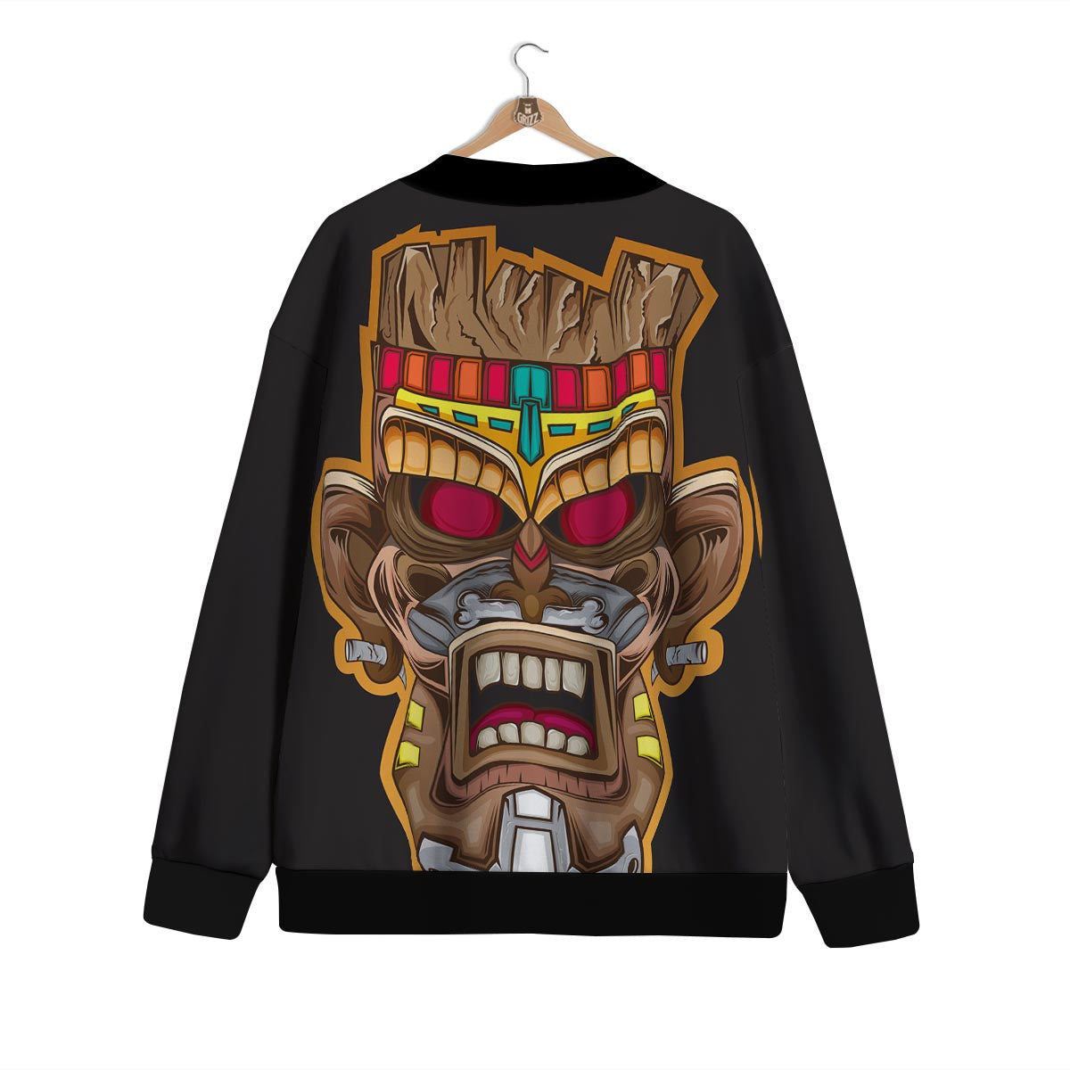 Totem Tiki Print Cardigan-grizzshop