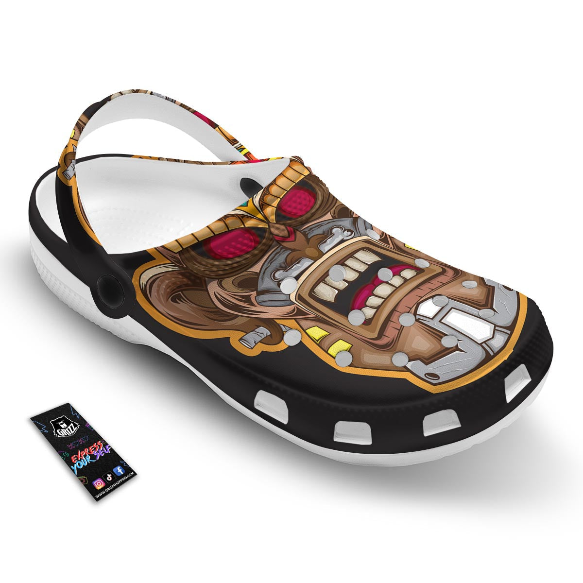 Totem Tiki Print Clog-grizzshop