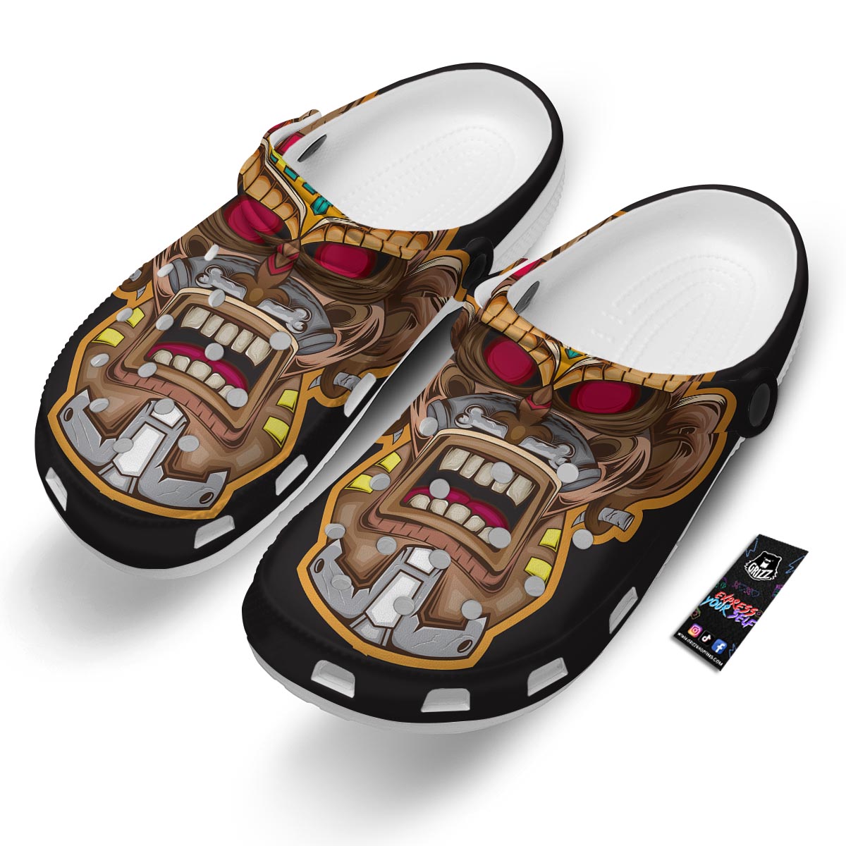 Totem Tiki Print Clog-grizzshop