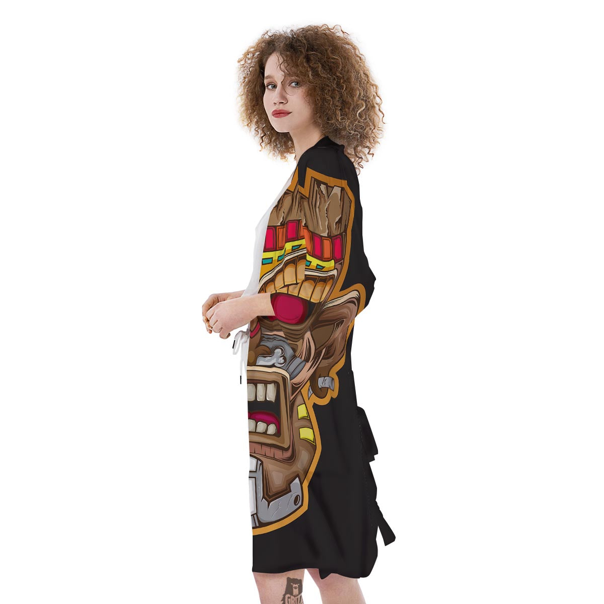 Totem Tiki Print Kimono-grizzshop
