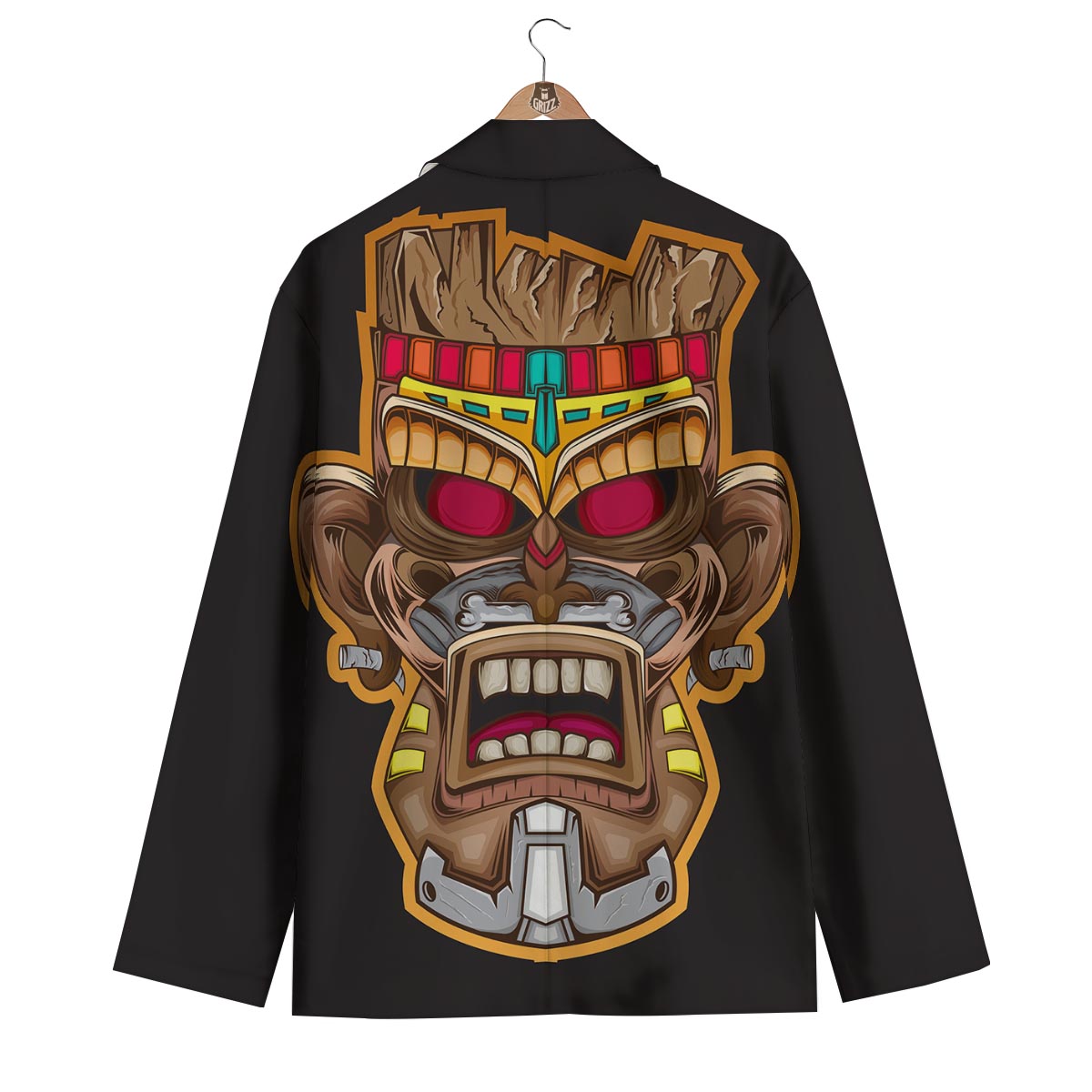 Totem Tiki Print Men's Blazer-grizzshop