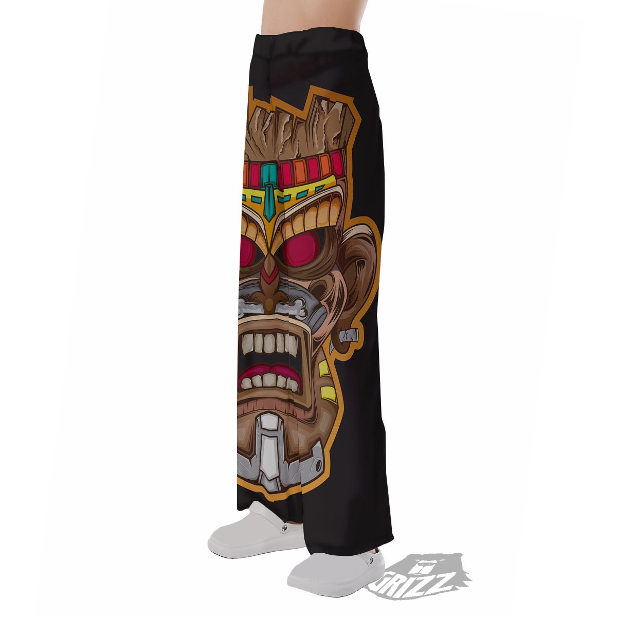 Totem Tiki Print Pajama Pants-grizzshop