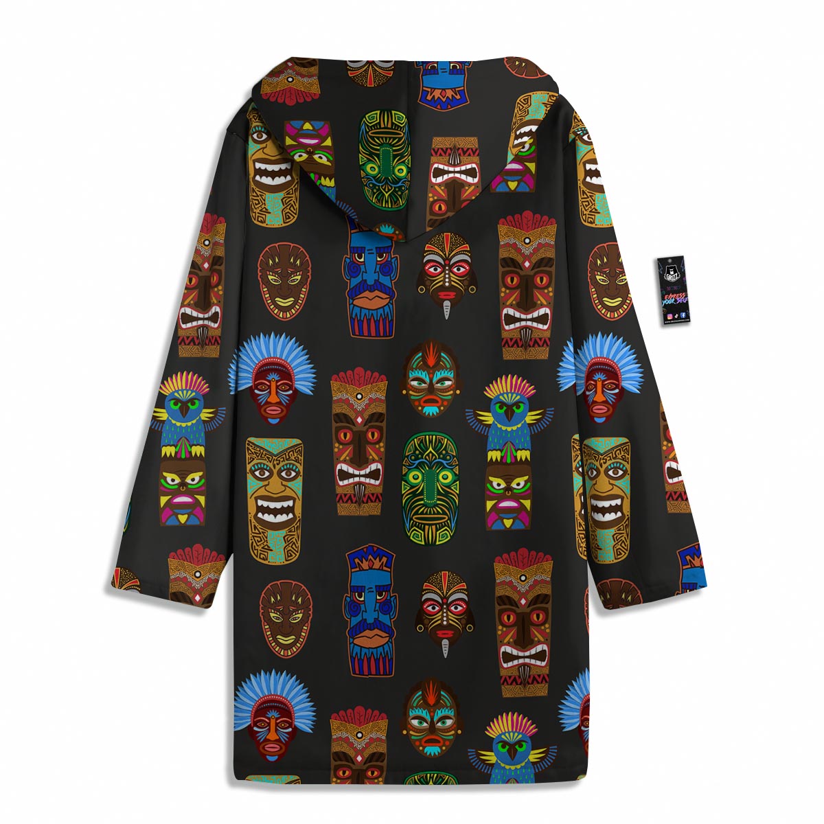 Totem Tiki Print Pattern Men's Windbreaker Jacket-grizzshop