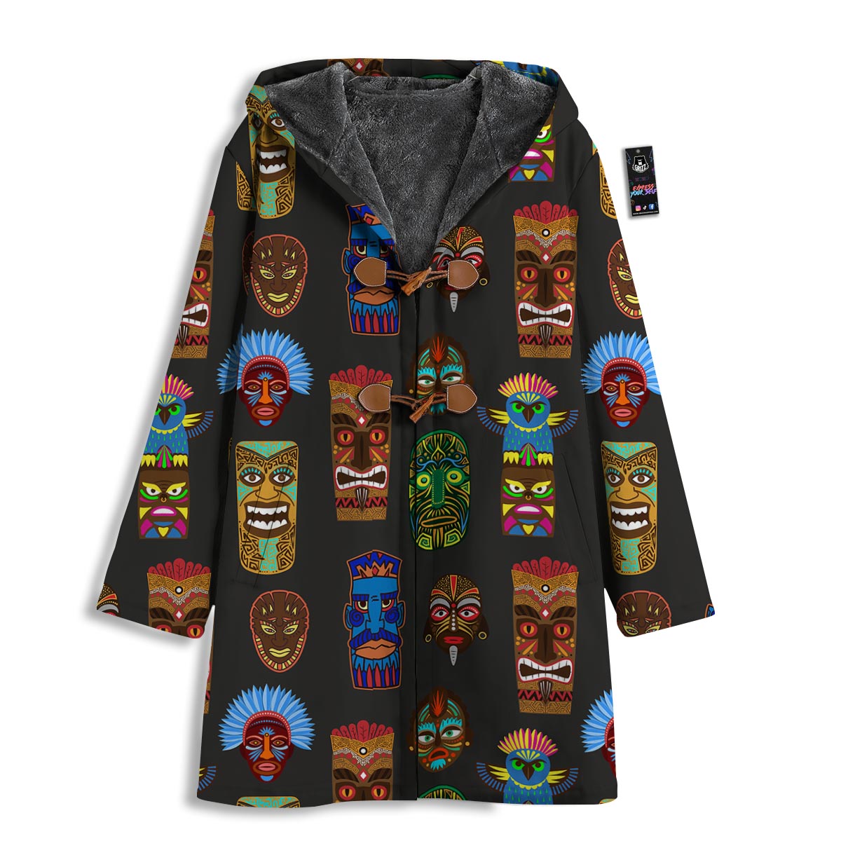 Totem Tiki Print Pattern Men's Windbreaker Jacket-grizzshop