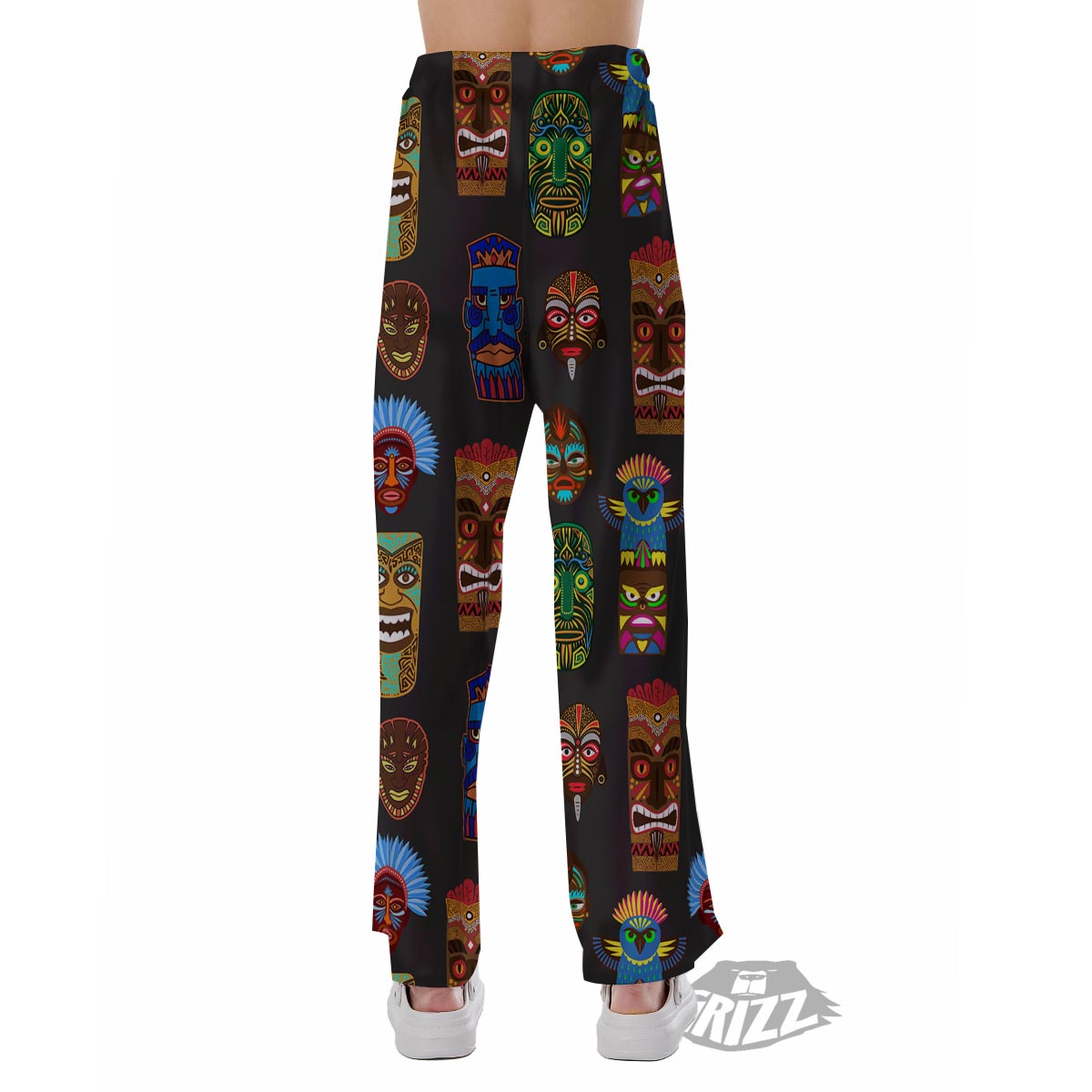 Totem Tiki Print Pattern Pajama Pants-grizzshop