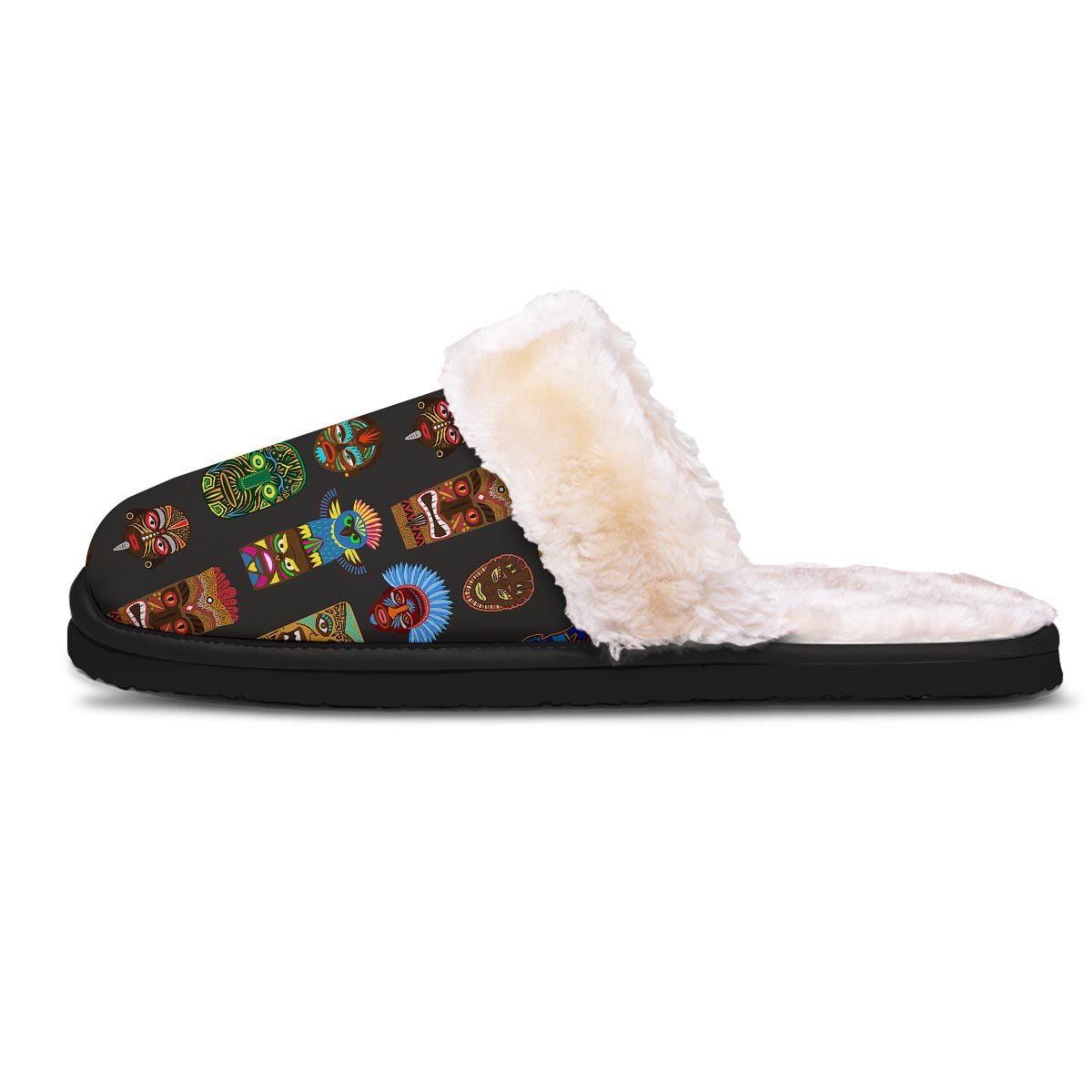 Totem Tiki Print Pattern Slippers-grizzshop