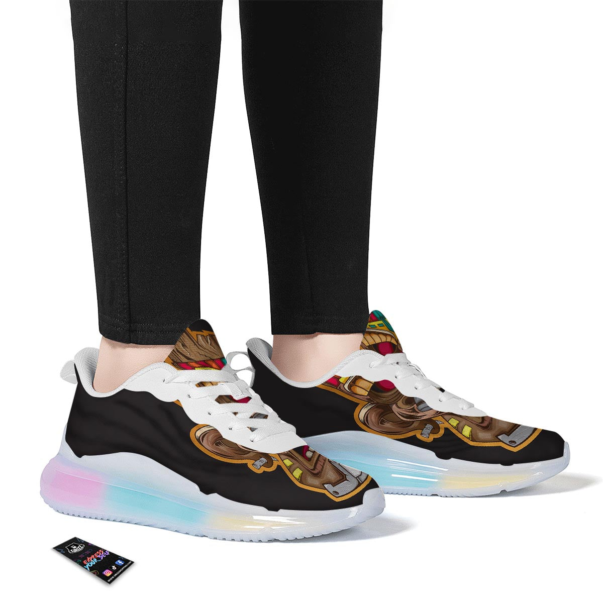 Totem Tiki Print Running Sneakers-grizzshop