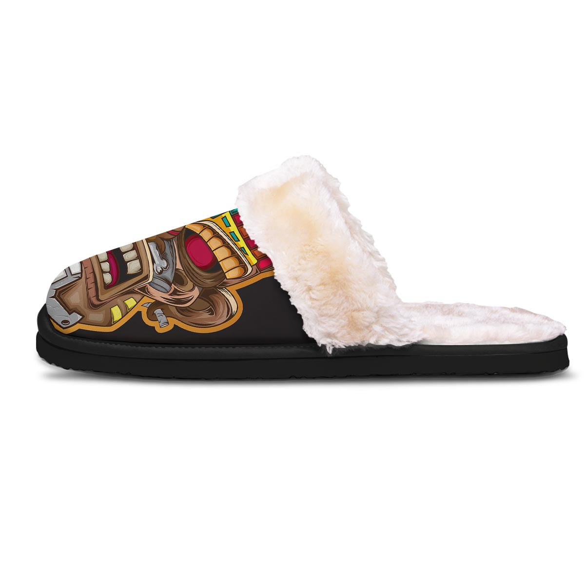 Totem Tiki Print Slippers-grizzshop
