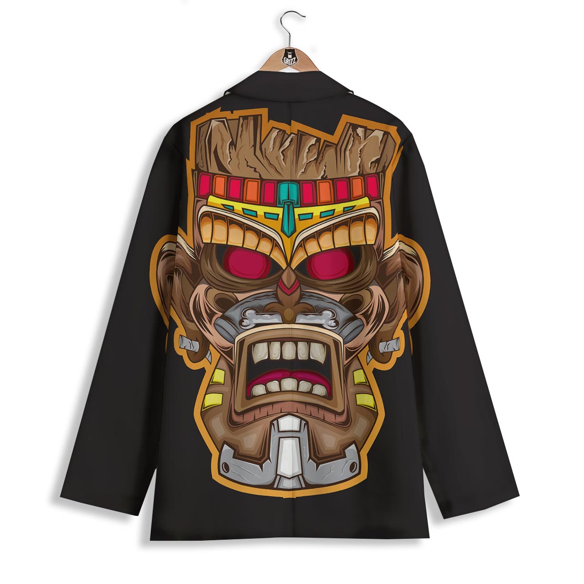 Totem Tiki Print Women's Blazer-grizzshop