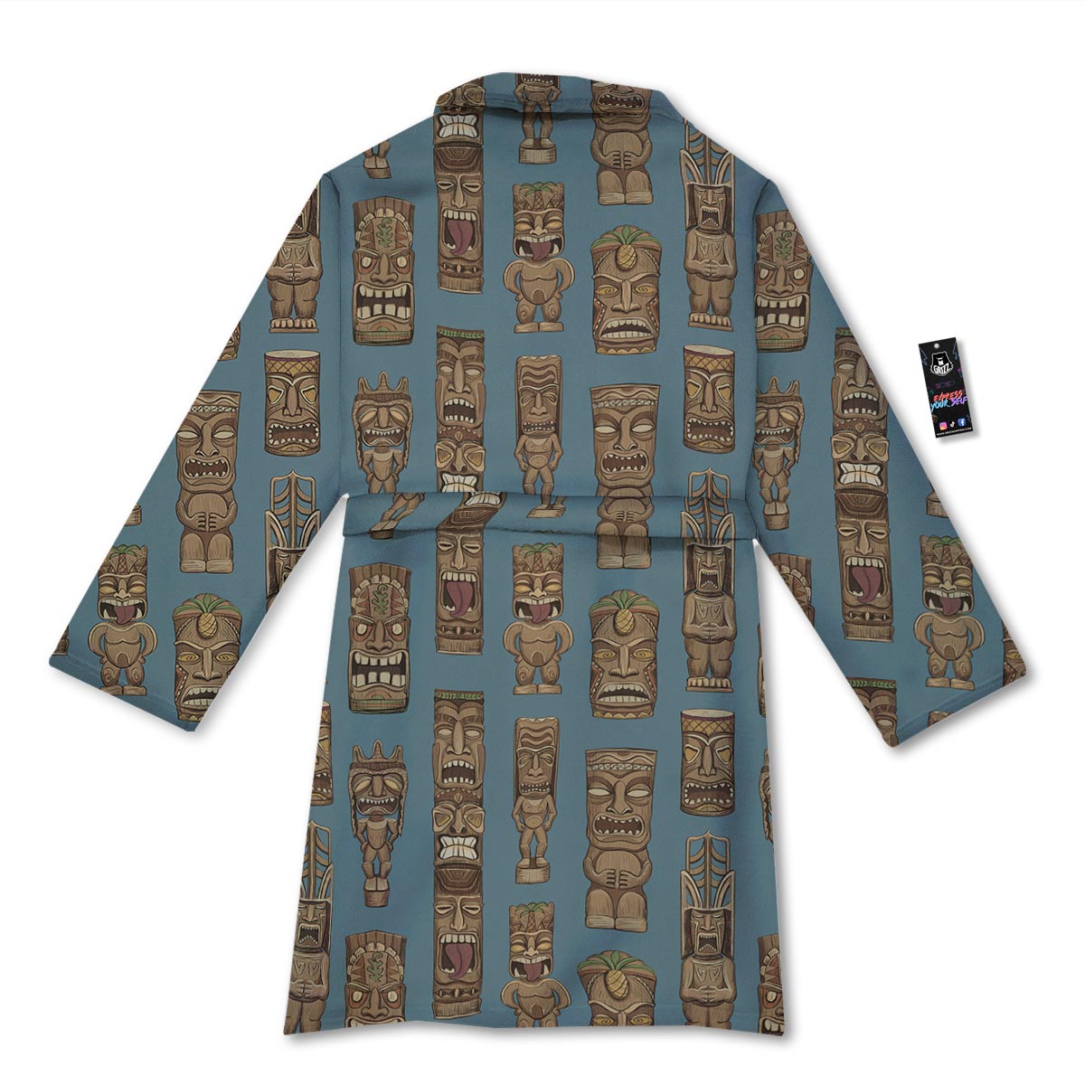 Totem Tribal Print Pattern Bathrobe-grizzshop