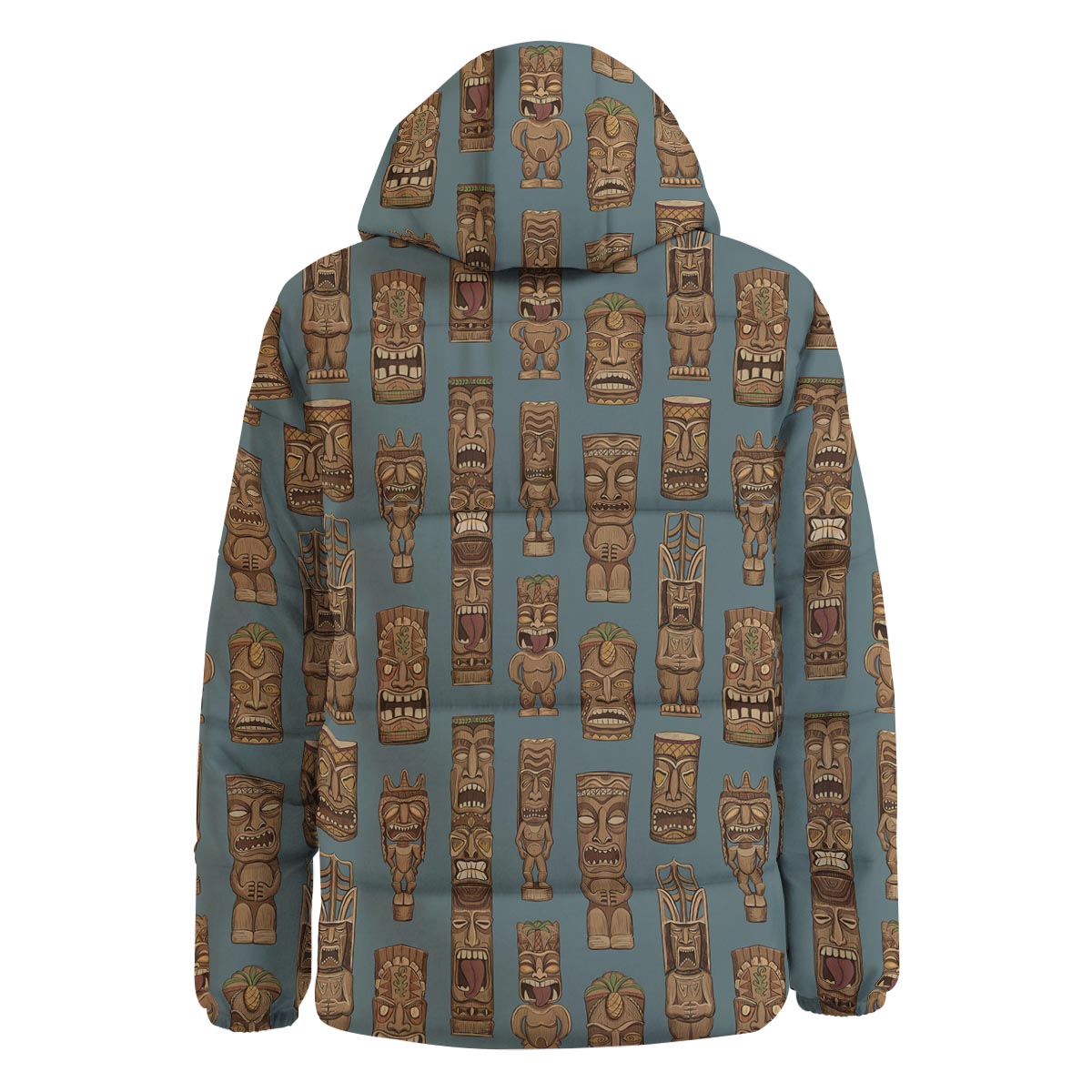 Totem Tribal Print Pattern Down Jacket-grizzshop