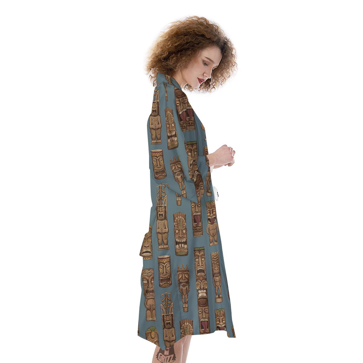 Totem Tribal Print Pattern Kimono-grizzshop