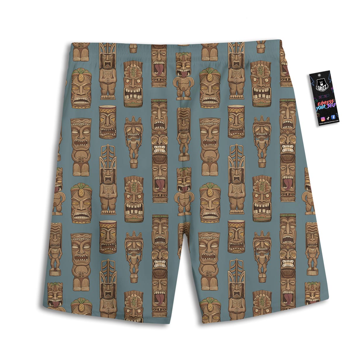Totem Tribal Print Pattern Men's Athletic Shorts