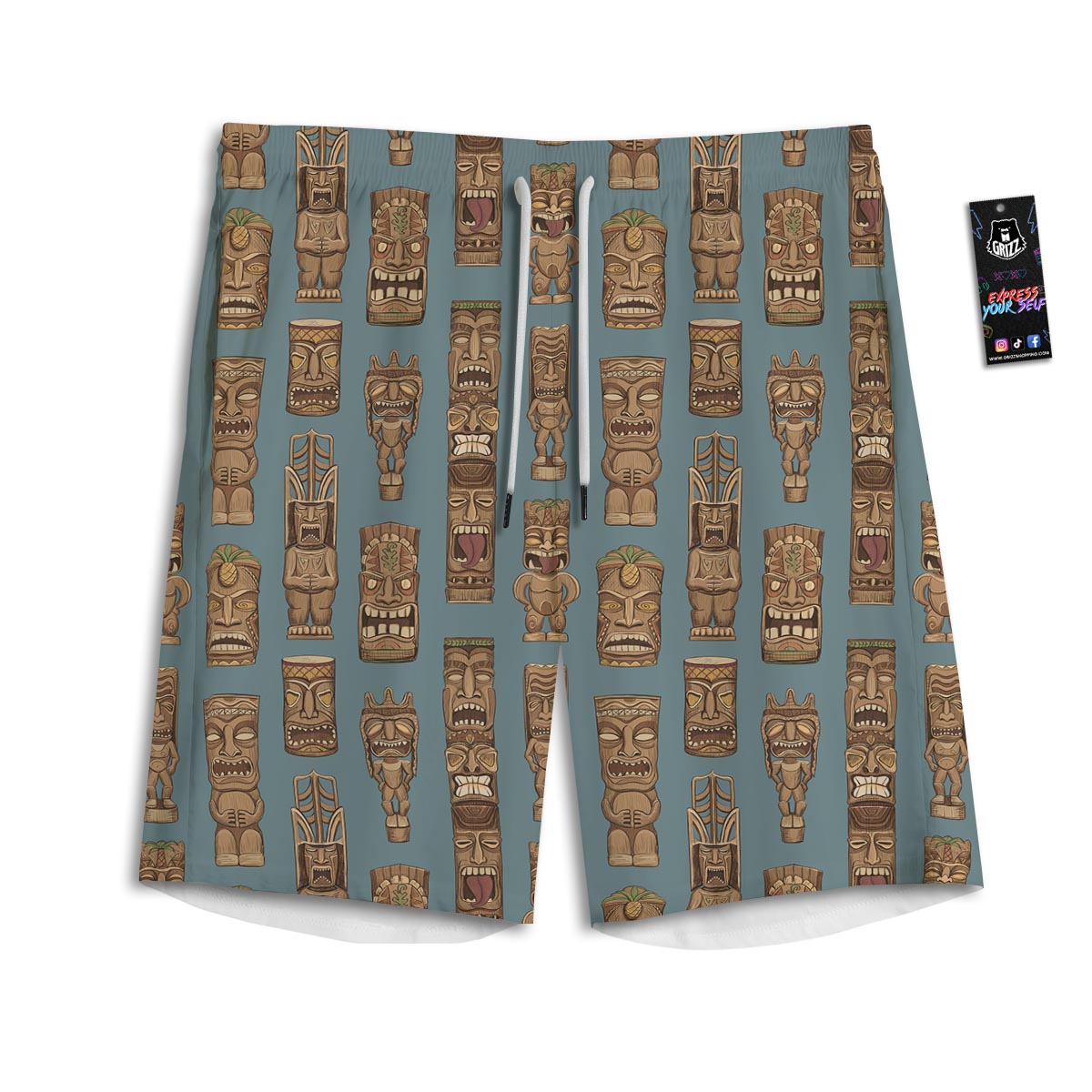 Totem Tribal Print Pattern Men's Athletic Shorts