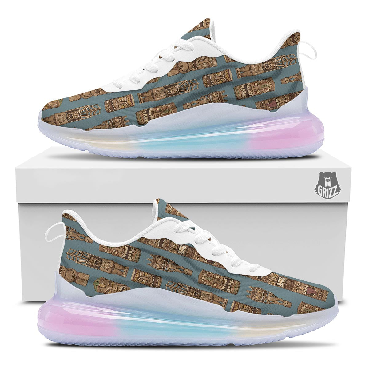 Totem Tribal Print Pattern Running Sneakers-grizzshop