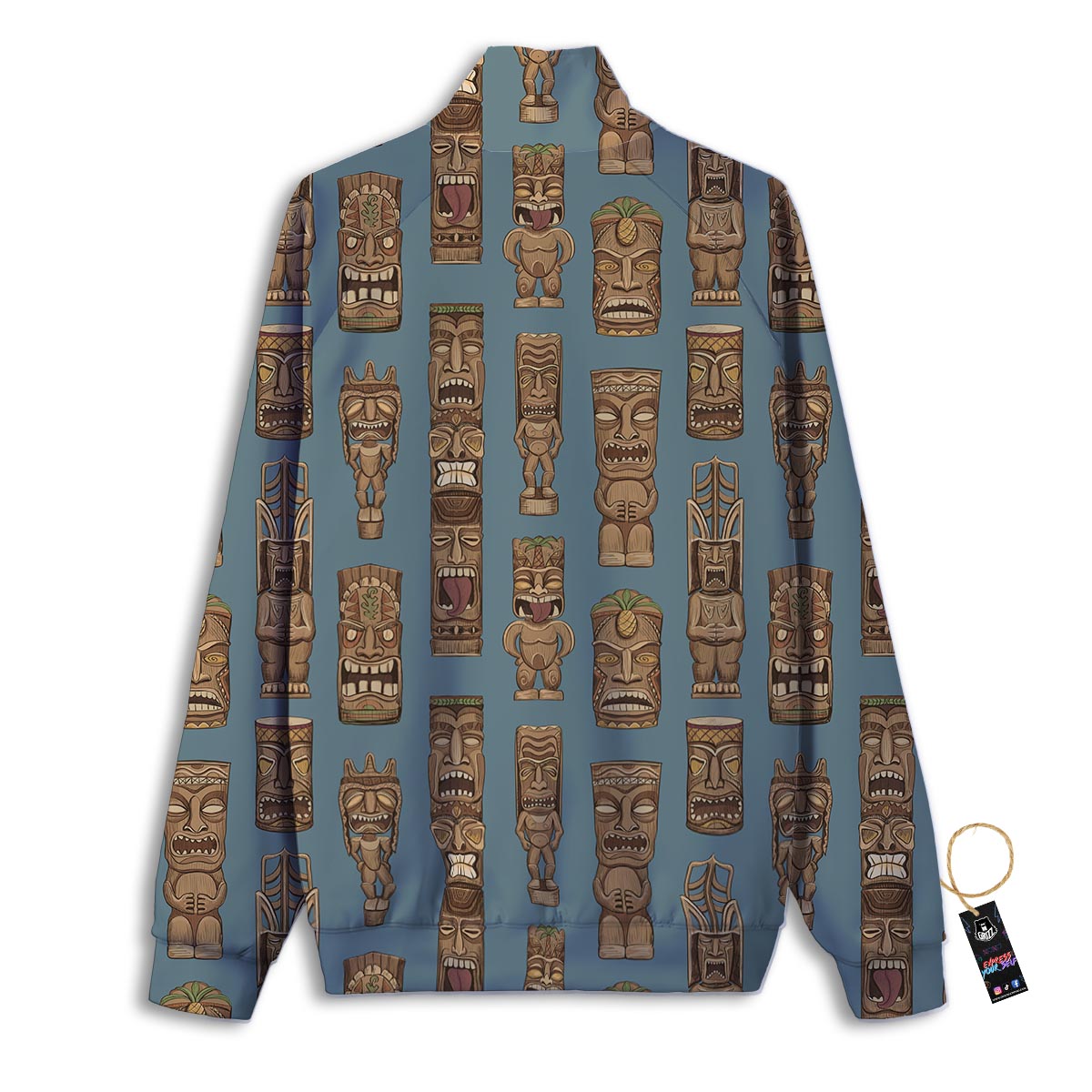 Totem Tribal Print Pattern Track Jacket-grizzshop