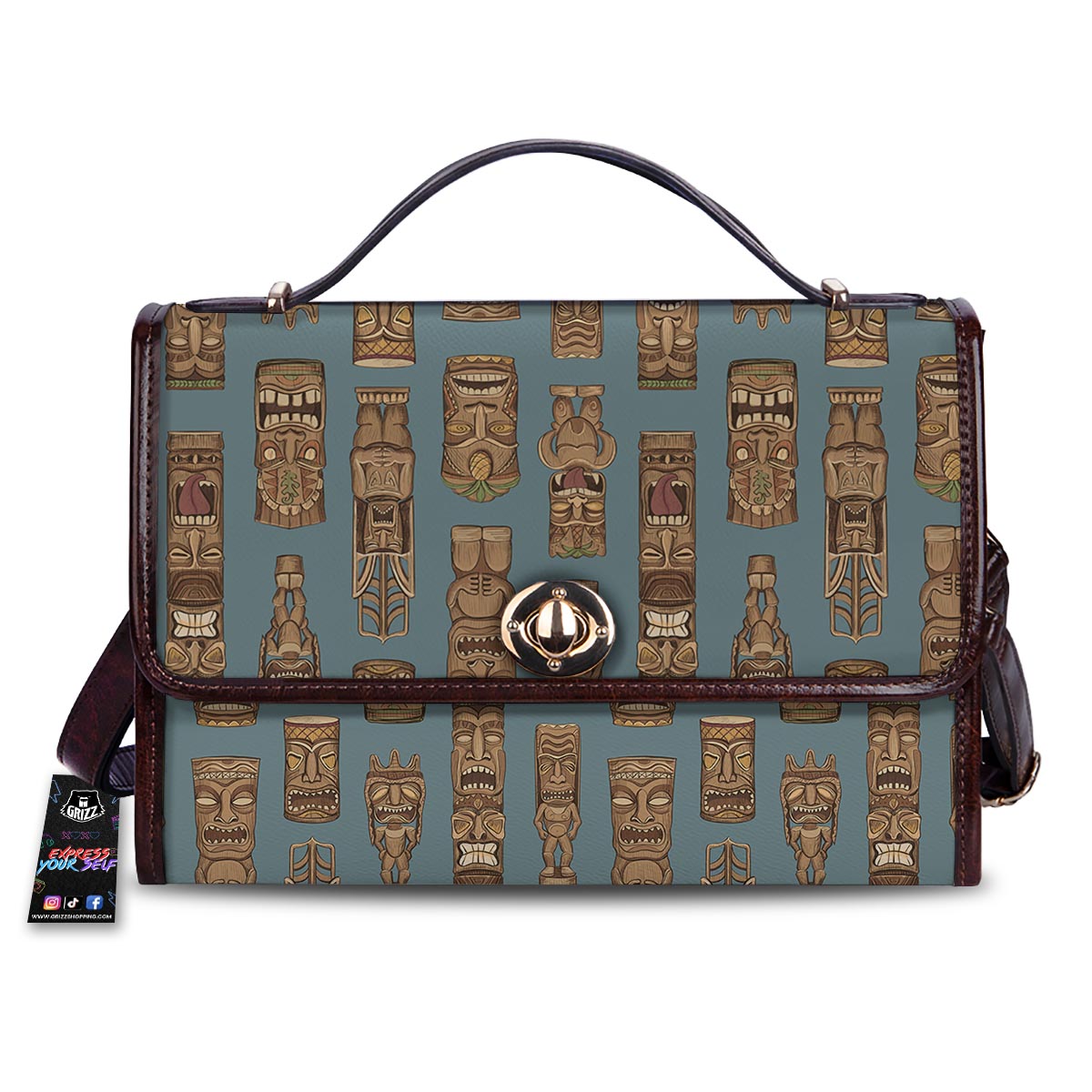 Totem Tribal Print Pattern Women's Satchel Bag