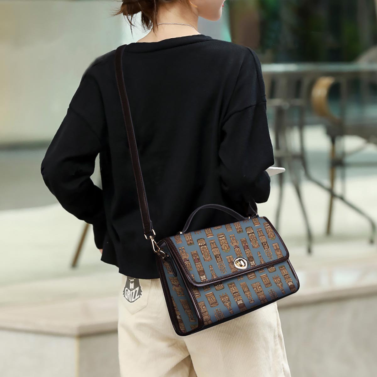 Totem Tribal Print Pattern Women's Satchel Bag