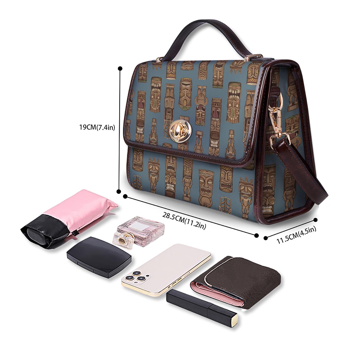Totem Tribal Print Pattern Women's Satchel Bag