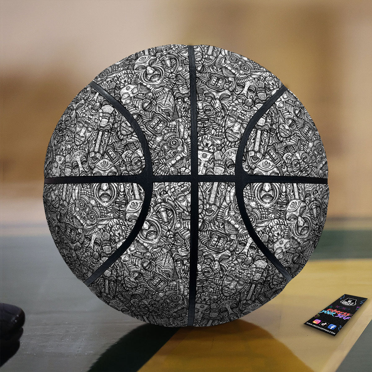 Trippy Liquid Holographic Print Basketball