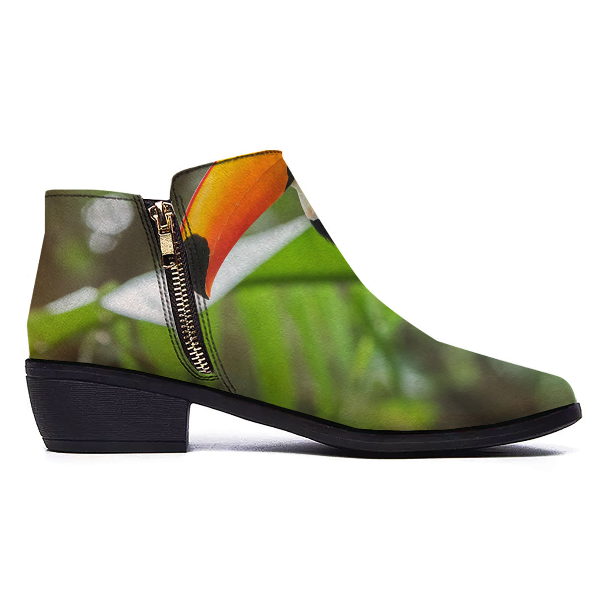 Toucan Aloha Keel-Billed Print Ankle Boots-grizzshop