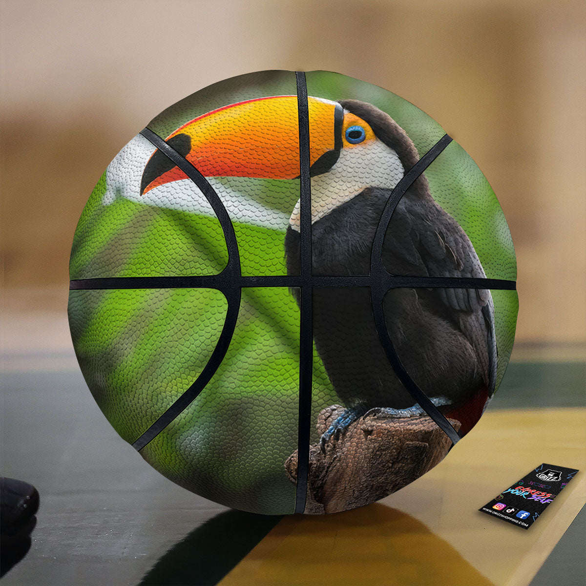 Toucan Aloha Keel-Billed Print Basketball-grizzshop