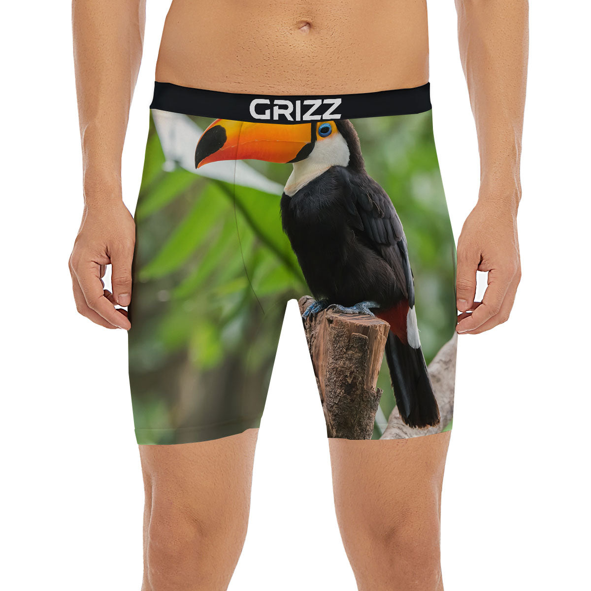 Toucan Aloha Keel-Billed Print Boxer Briefs-grizzshop