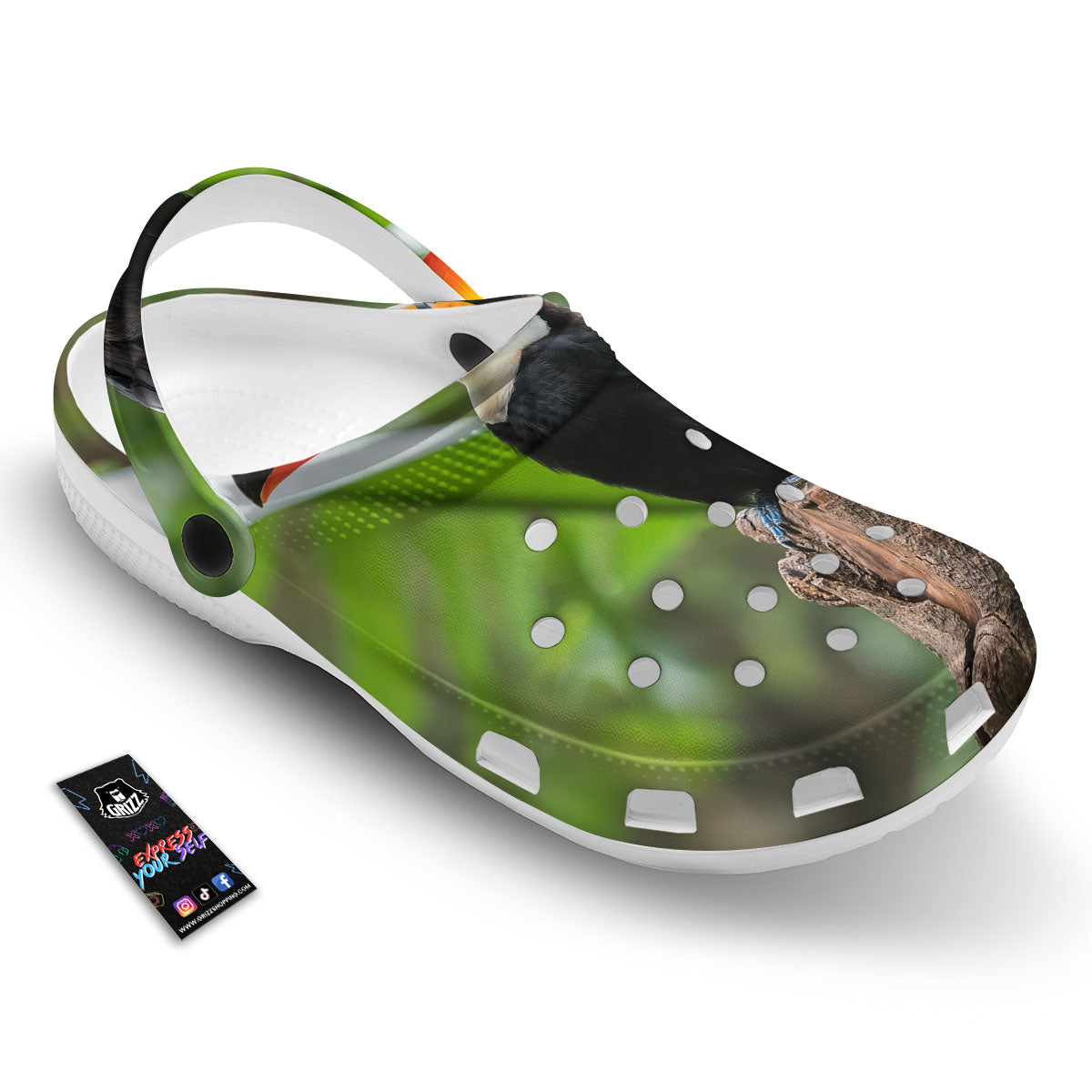 Toucan Aloha Keel-Billed Print Clog-grizzshop
