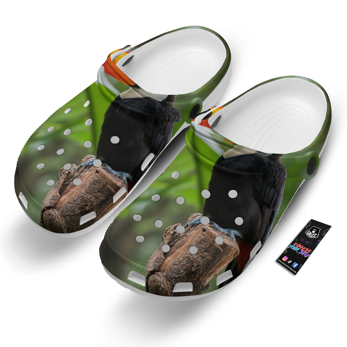 Toucan Aloha Keel-Billed Print Clog-grizzshop