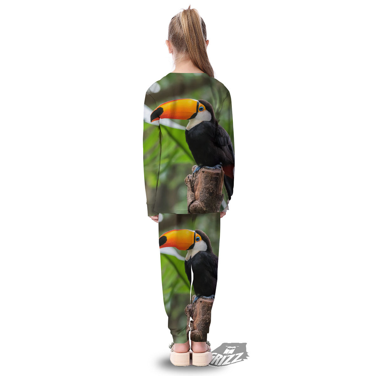 Toucan Aloha Keel-Billed Print Kid's Pajamas-grizzshop