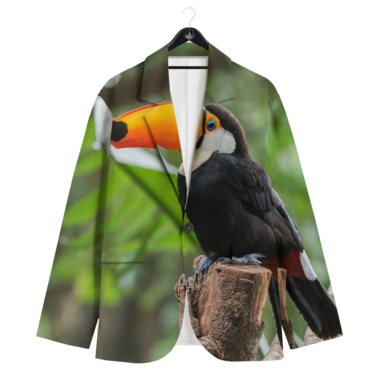 Toucan Aloha Keel-Billed Print Men's Sport Coat-grizzshop
