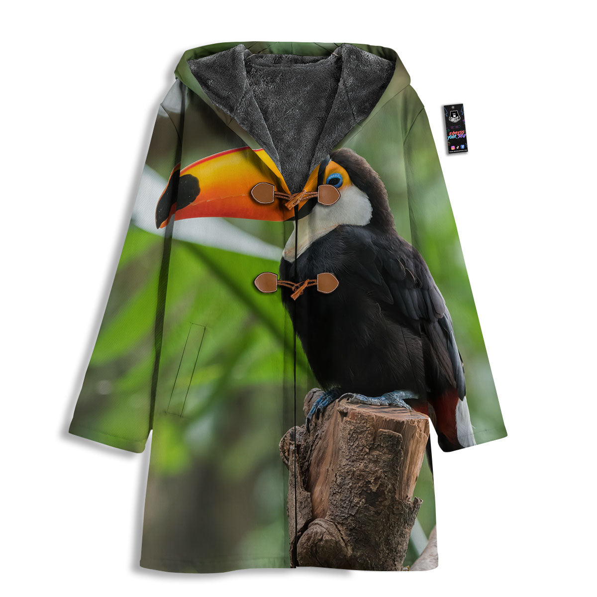 Toucan Aloha Keel-Billed Print Men's Windbreaker Jacket-grizzshop