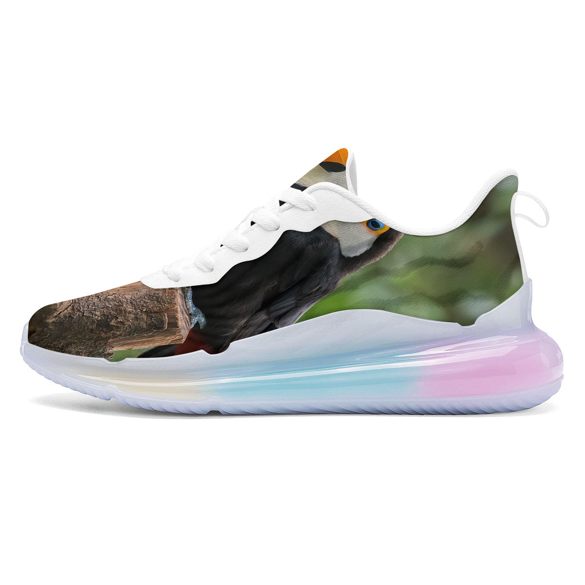 Toucan Aloha Keel-Billed Print Running Sneakers-grizzshop